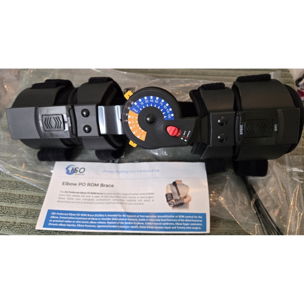 ISO Preferred Post Op ROM Elbow Brace Left , ISO-EL205L , NIP